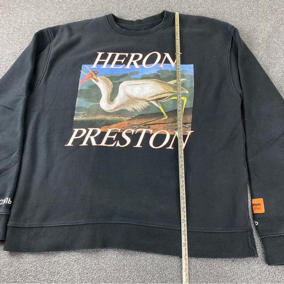 Heron Preston Black Crewneck Sweatshirt Size Small - Picture 5 of 12